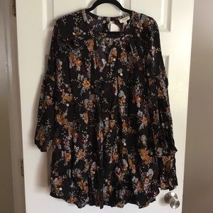 Black Floral Umgee Dress